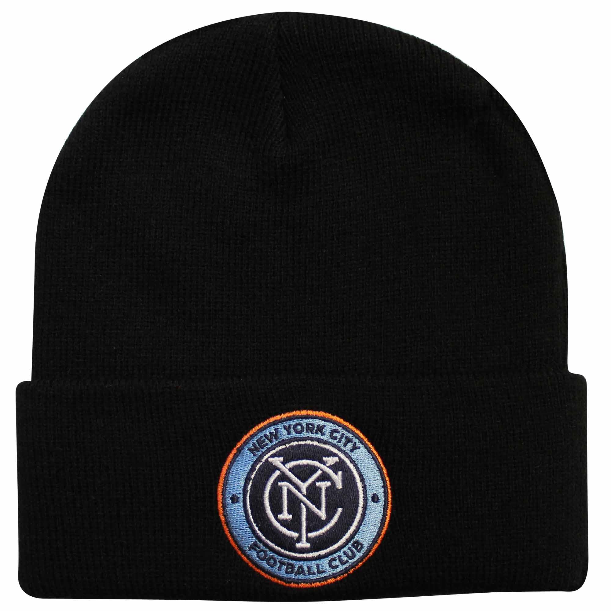 GIFTS 4 ALL New Official New York City FC Football Bronx Hat, MLS New York City Soccer Hat, New York MLS Winter Hat Black