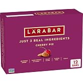 Larabar Cherry Pie, Fruit &amp; Nut Bars, 12 ct, 20.4 oz | Gluten-Free, Vegan, Dairy Free, Kosher, Non-GMO, 3 Real Ingredients, No Sugar Added, Fiber Source