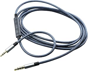 NewFantasia 3.5mm to 2.5mm Male Audio Cable for Bose Noise Canceling 700, QC35, QC35ii, oe2, oe2i Headphones, Remote Volume Control Mic for Samsung Galaxy Xiaomi Huawei Android Phone