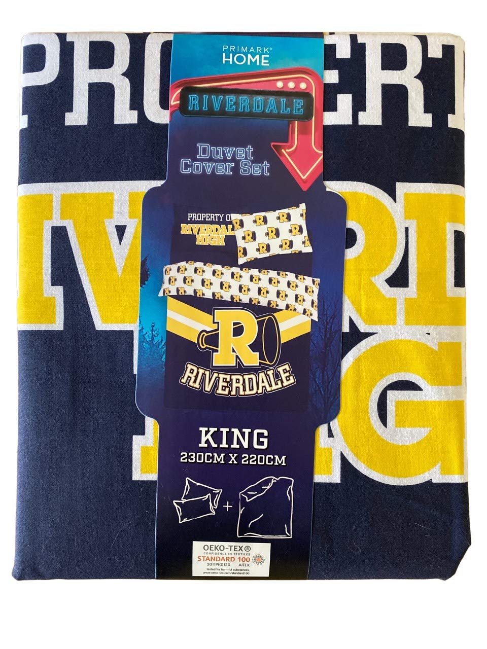 Primark Limited Riverdale Duvet Cover Set with Pillow Cases King Size Bedding