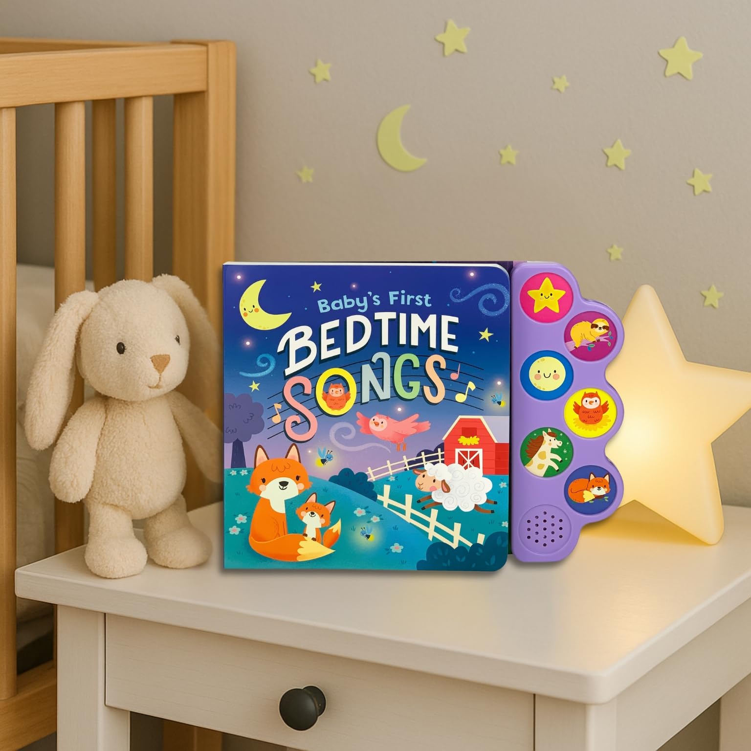 Baby's First Bedtime Songs (Interactive Children's Song Book with 6 Sing-Along Tunes)