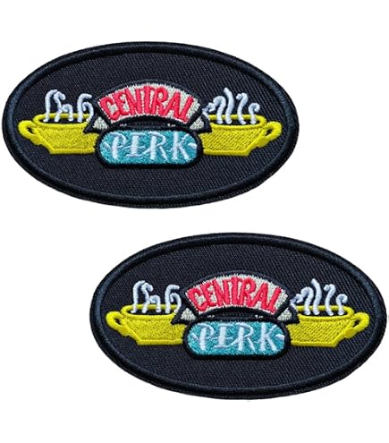 Friends Central Perk Aufnäher – Bestickter Logo-Patch Zum Aufbügeln (7x3 Cm)