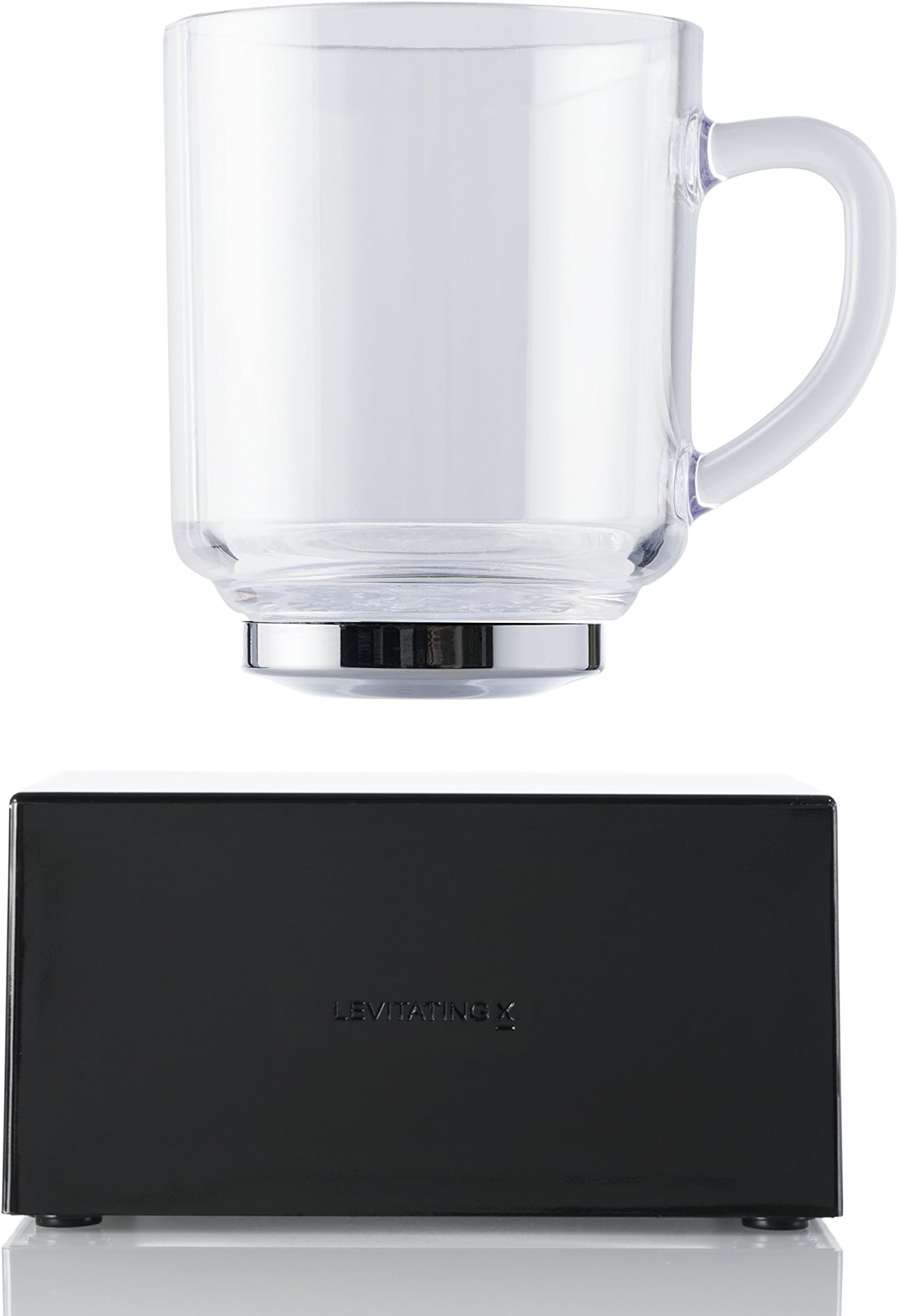 Levitating X Cup For Entertaining And Presentation - Wireless Coffee Black Base
