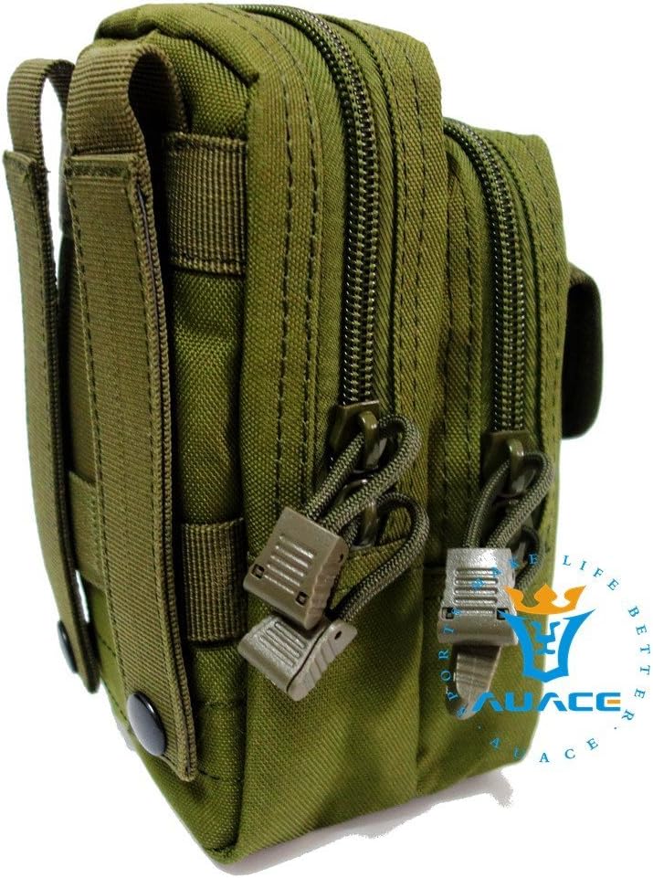 Multifunction Survival Gear Tactical Pouches Molle Pouches Tactical Waist Pack, Outdoor Camping Waist Bag Tool Pouch Travel Pouch Phone Pouch OD