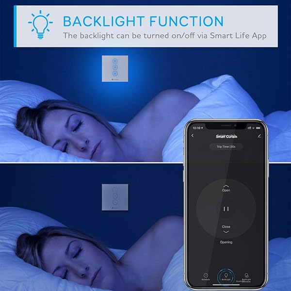 WiFi Interruptor de Persiana Etersky Interruptor Persianas Wifi Control de APP y con Temporizador Compatible con EchoDotTap y Google Home para Motor Persiana Motor ToldoLED Controlable