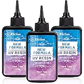 JDiction UV Resin, 300g New Formula Crystal Clear UV Resin Solar Cure Sunlight Activated Hard UV Resin Kit for Jewelry Making