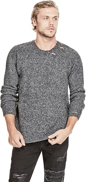 Guess Men S Grunge Destroy Sweater