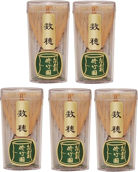 Amazon 修竹園 Syuchikuen 茶せん 白 長さ 約11cm 数穂 まとめ買い ５個 徳増茶道具専門店オリジナル 簡単な抹茶の点て方 説明書付き 日本語 英語 茶せん オンライン通販