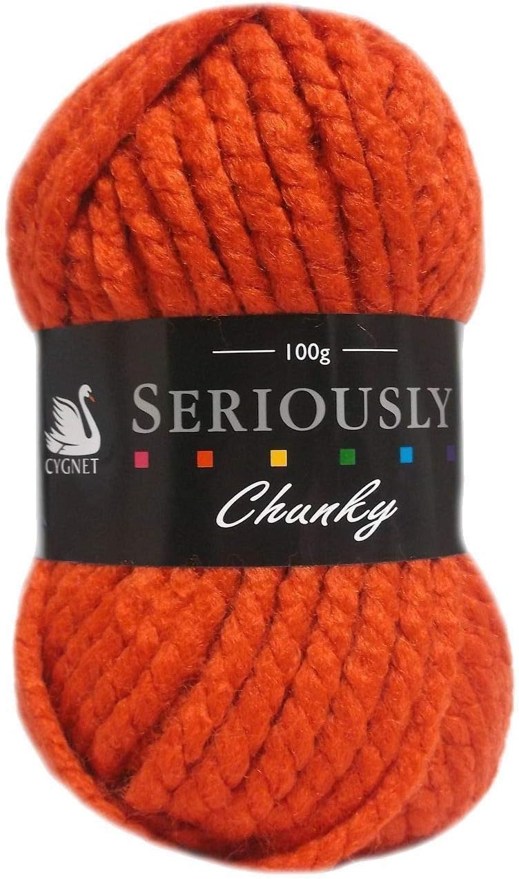SERIOUSLY CHUNKY Knitting Acrylic Yarn / Wool 100g 4888 Burnt