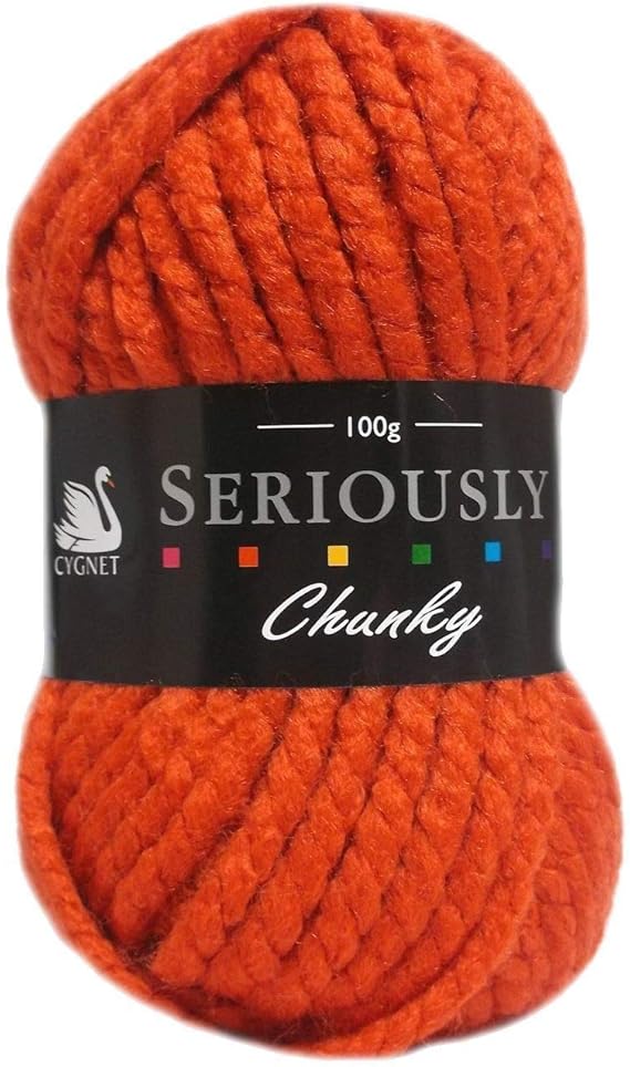 SERIOUSLY CHUNKY Knitting Acrylic Yarn / Wool 100g 4888 Burnt