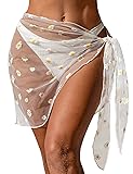 Ekouaer Women Sarongs Sexy Mesh Wrap Pareo Swimsuit