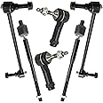 Detroit Axle - Front 6pc Tie Rods Sway Bars for 11-18 Ford Explorer 13-18 Police Interceptor Utility, 4 Inner Outer Tie Rod Ends 2 Sway Bar Links 2013 2014 2015 2016 2017 2018 Replacement