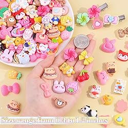 100Pcs Colorful Slime Charms Assorted Cute Decoden
