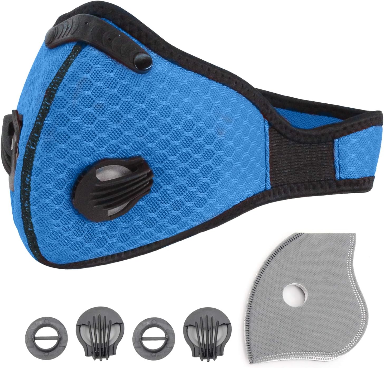 YnGia Dust Mask Air Filter Face Mask Activated Carbon Allergy Mask for Motorcycle Bikes Sports Woodworking Dustproof Anti Pollution Pollen Allergy PM2.5 Gas for Running Walking Cycling.