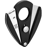 Xikar Xi2 Cigar Cutter - Precision Double Guillotine Cigar Snipper | 440 Stainless Steel Blades, Noir Finish | Rockwell C Rated 54 to 60 Ring Gauge Cigar Clipper - Ergonomic Teardrop Design