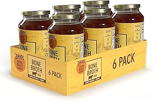 Beef Bone Broth by Zoup! Keto-Friendly, Gluten Free, Fat Free, Non-GMO Clear Bone Broth - Great for Stock, Bouillon, Soup Base or in Gravy - 6-Pack (32 oz)