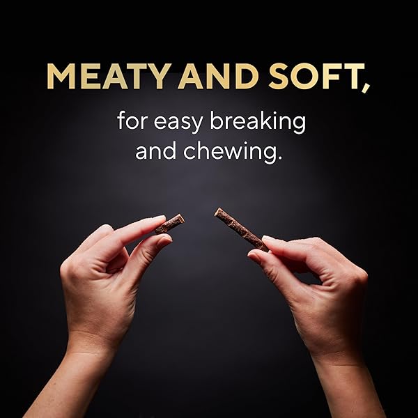 SHEBA MEATY TENDER STICKS SOFT CAT TREATS WITH CHICKEN, TUNA FLAVOR, AND SALMON FLAVOR, 0.14 OZ., 70 COUNT