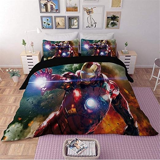 Amazon Com Amtan 3d Iron Man Duvet Cover Set Marvel S Iron Man