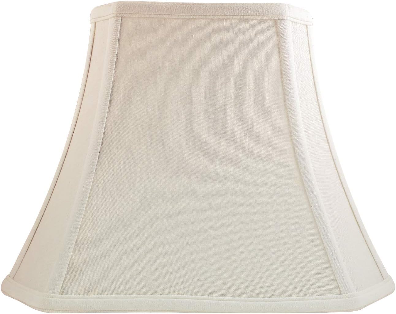 Royal Designs Rectangle Cut Corner Lamp Shade, Linen White, (5 x 6.5) x (8 x 12) x 10 - Image 3