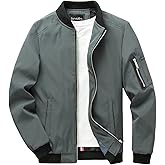 sandbank Men's Slim Fit Lightweight Softshell Flight Bomber Jacket Coat