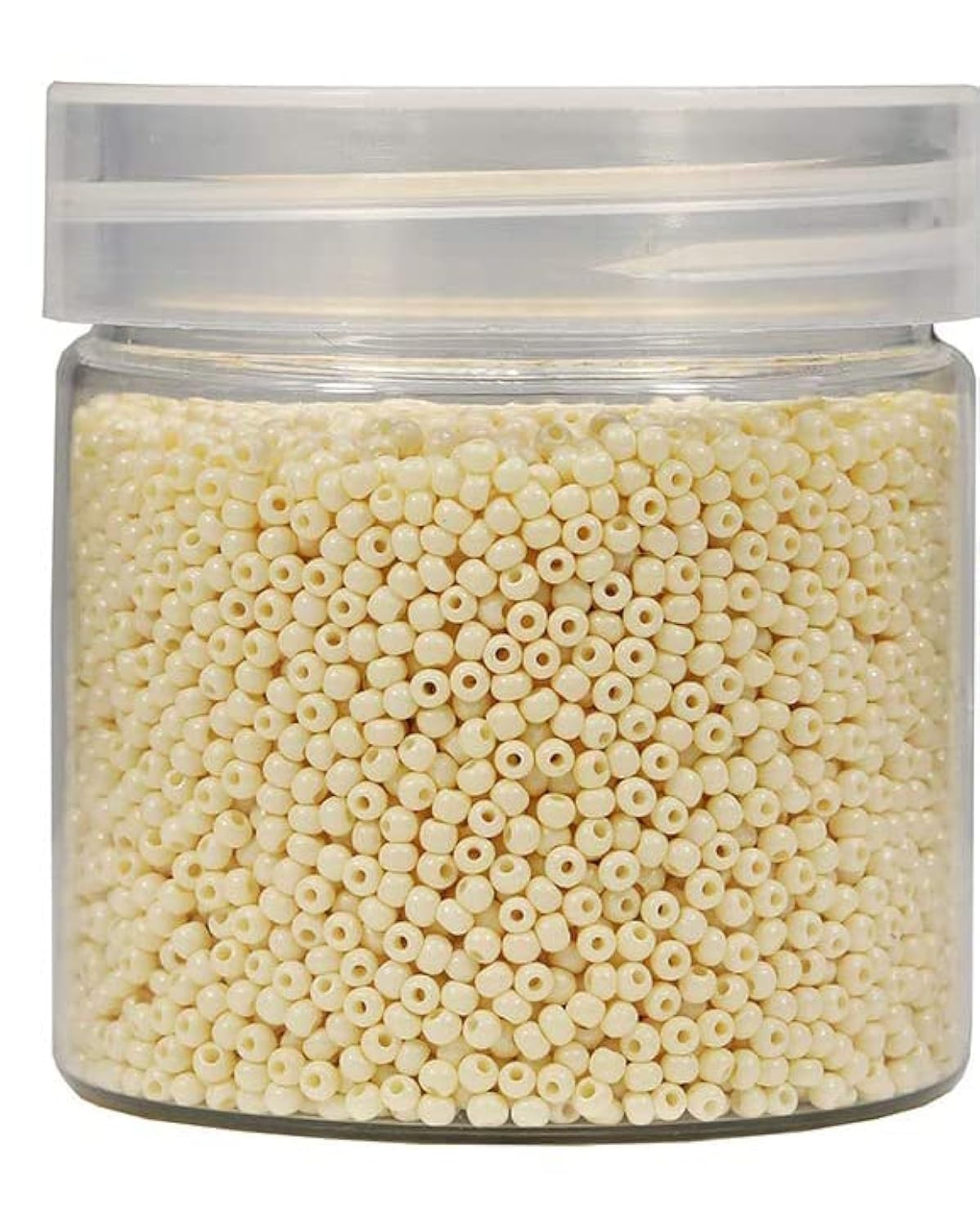 Bala&Fillic Size 2mm Round Seed Beads 10000pcs/110 Grams in Box 12/0 Beige Small Craft Seed Beads for Making Jewelry Earring Bracelets Necklace (Beige)