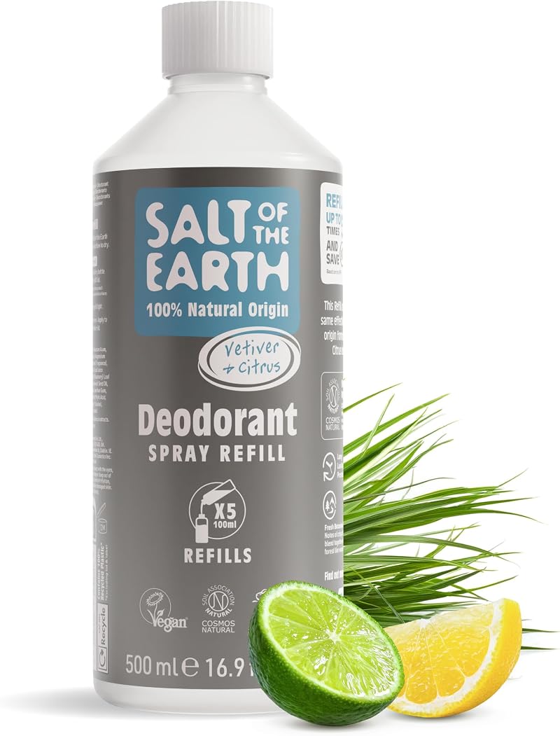 Salt Of The Earth Vetiver & Citrus Natural Deodorant Refill 500ml UK