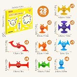 ECHOCUBE Suction Toys 28 Pcs Bath Set Kids 3+ Sensory Sucker Travel Toys view 6