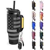 Frost Buddy Thicc Buddy - 40 oz Stainless Steel Vacuum Insulated Tumbler with Lid and Straw for Water - Travel Mug Cupholder Friendly - Gifts for Women Men Him Her (Gunmetal Glory)