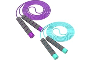 TIOPSUUO Jump Rope For Kids,Jump Rope Kids,Adjustable Soft Skipping Rope,Toddler Jump Rope With Skin-Friendly Foam Handles For Kids, Boys,Girls,Women, Men,Exercise Activity,Outdoor Fitness