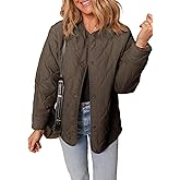 Dokotoo Womens Quilted Lightweight Jackets Button Down Puffer Jacket Coats Padded Outwear with Pockets