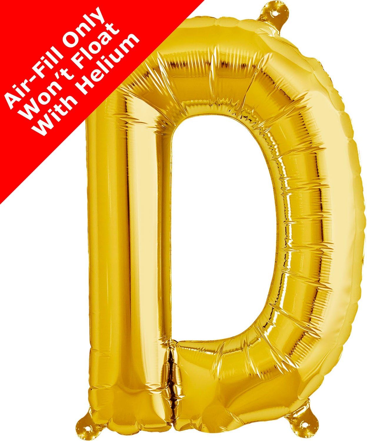 16 inch Gold Letter D Foil Balloon