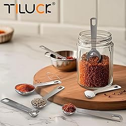 TILUCK Stainless Steel Measuring Spoons Set,Coffee