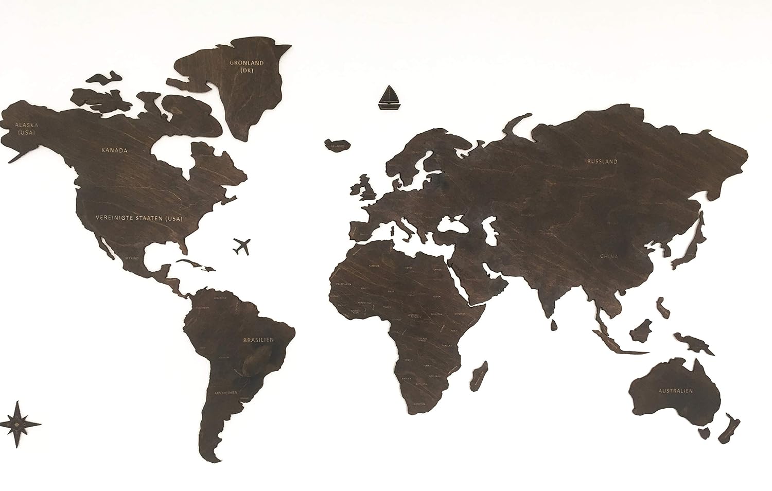 Con Nomi Dei Paesi E Confini Dei Paesi Incisi Planisfero Da Parete In Legno Di Alta Qualita 3d Sculture A Parete Casa E Cucina Miconsulta Es