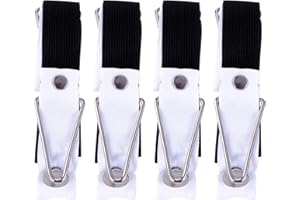 IMIKEYA 4pcs Adjustable Bed Sheet Fixator Clips Black, Non-Slip Quilt Fastener Buckles for Fitted Sheets,