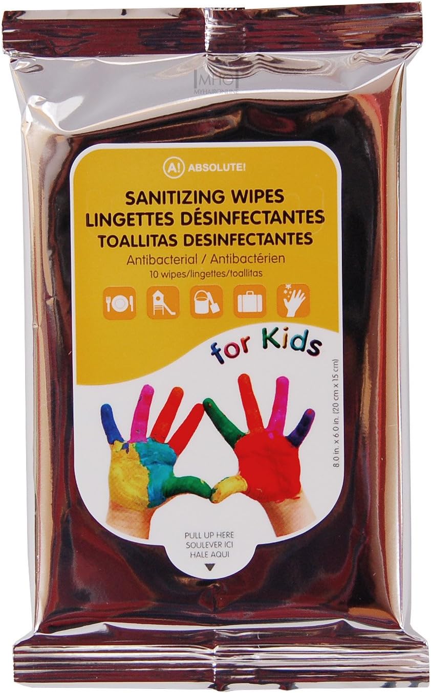 A! Asolute! Sanitizing Wipes For Kids -10 wipes