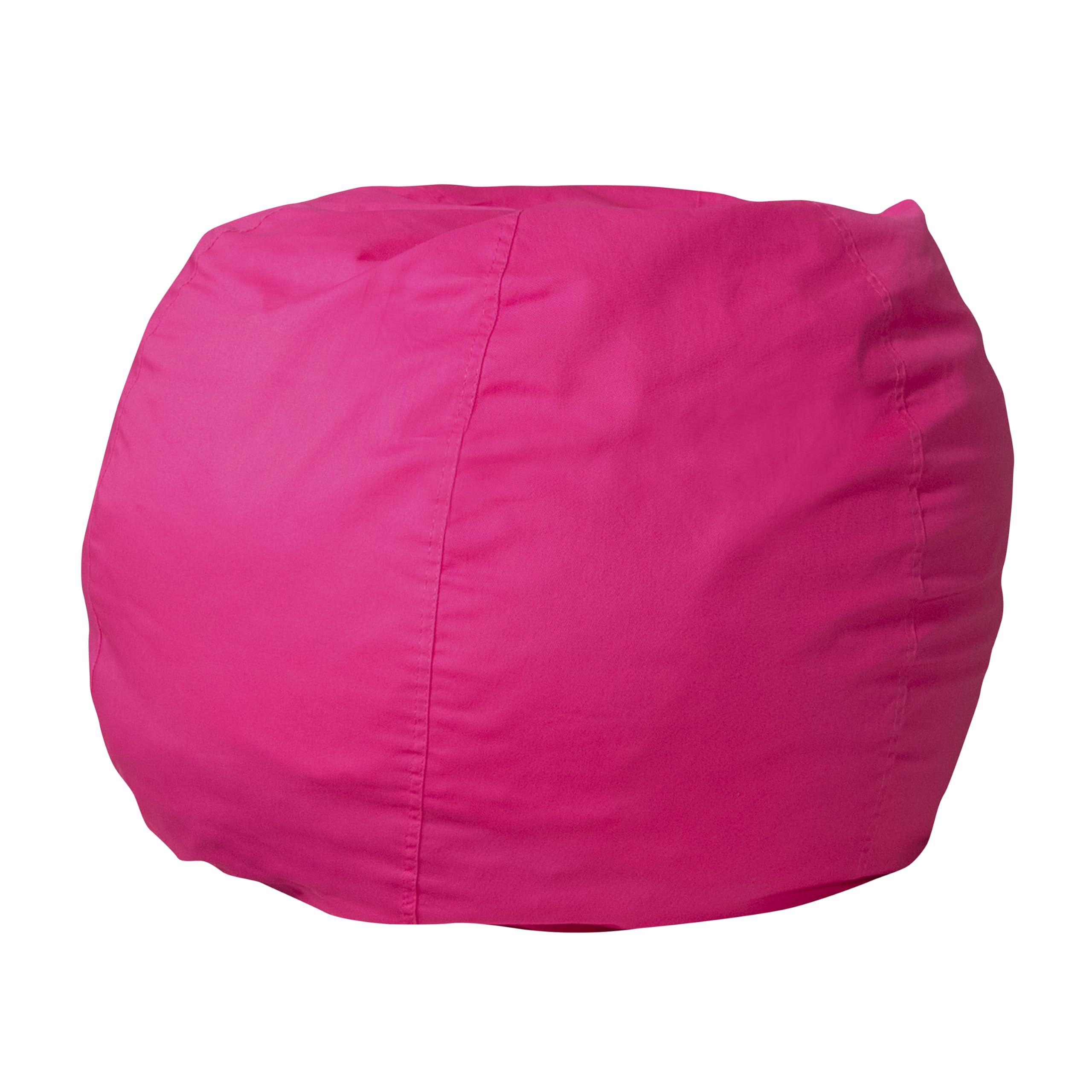Flash Furniture Dillon Small Bean Bag Chair for Kids and Teens, Foam-Filled Beanbag Chair with Machine Washable Cover, Hot Pink Image