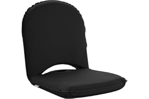 bonVIVO Floor Chair with Back Support - Multi-Angle, Portable Floor Seating for Adults, Kids, Sports Events, Gaming, Reading and Meditation w/Adjustable Backrest - Easy Smart Style