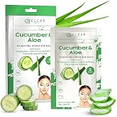 Clear Beauty Cucumber &amp; Aloe Under Eye Patches for Puffy Eyes and Dark Circles &ndash; Dermatologist Tested, Anti Aging Korean Skin Care &ndash; Cooling Treatment for Eye Bags and Fine Lines &ndash; Clean Vegan 5 Pairs