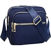 DIHKLCIO Nylon Crossbody Bags for Women Purses and Handbags Women's Casual Messenger Bag Waterproof Black Crossbody Purse