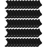 Vabean 60 Pairs Crew Socks Bulk Anti Slip Wicking Soft Calf Socks for Men Women Unisex Hiking