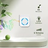 SURFOU Wireless Doorbell Waterproof Cordless 1300ft Kit 1 Button 3 Receivers view 3