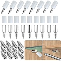 40 PCS Self-Tapping Shelf Support Pins With Non-Slip Sleeves - Cabinet Shelf Brackets For Furniture