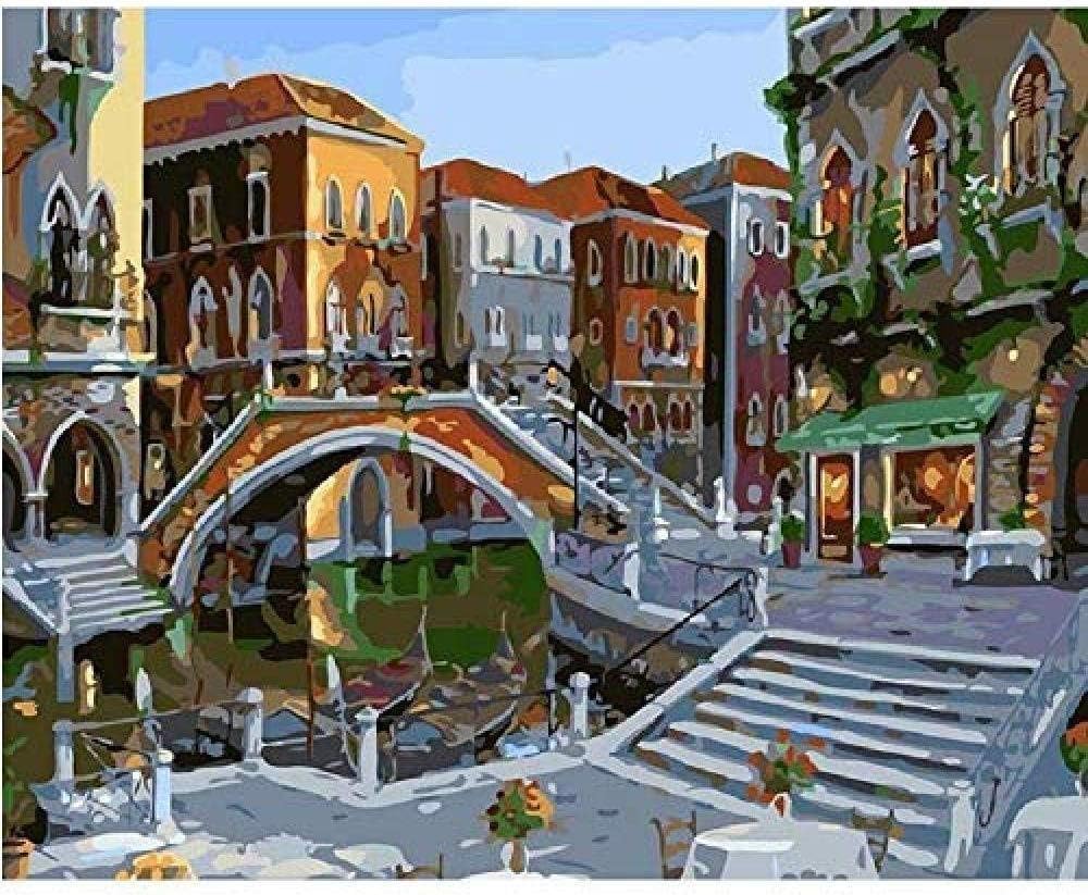 DIY Wooden Set Unique Gift Home Decor Adult Children's Educational Toys Jigsaw Puzzle 1000 Piece 750x500mm - Riverside Town