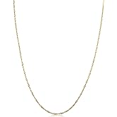 Kooljewelry Solid 10K Yellow Gold Singapore Chain Necklace for Women | 10K yellow gold &middot; Singapore chain &middot; High polish shine &middot; for Women &middot; Birthday Gift