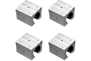 4pcs SBR20UU Aluminum Block 20mm Linear Motion Ball Bearing Slide Block Match for SBR20 20mm Linear Guide Rail