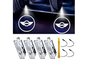 YANF 4pcs Car Door Projector Lights Logo for R50/52/53/55/56/57/58/59/60/61, F54/55/56/57/60