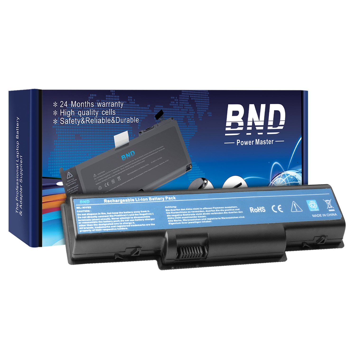 BND Laptop Battery [with Samsung Cells] for Gateway NV52 / Acer Aspire 5334  5517 5532 5734Z eMachines E525 E627 E725, fits P/N AS09A61 AS09A41 AS09A31  ...