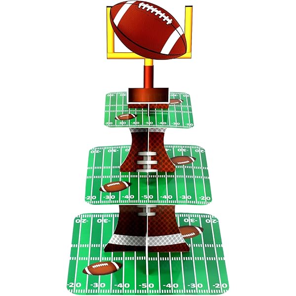 48-Piece Football Cupcake Decorating Kit - Super Bowl Party Supplies With Wrappers & Toppers