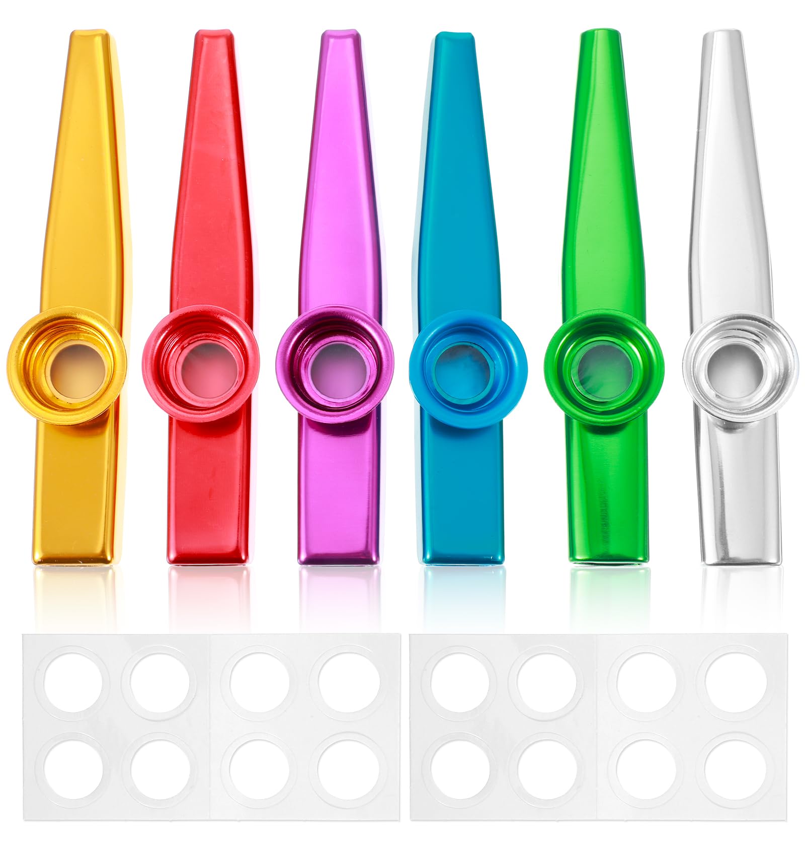 Photo 1 of 6Pcs Kazoo, Metal Kazoo Professional Musical Instruments, Christmas Party Favors Fun Gift for Party, A Good Companion for Ukulele, Violin, Guitar, Piano Keyboard, Colorful