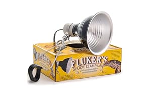 Fluker's Repta-Clamp Lamp, Heavy Duty Clamp Light For Reptile Tanks and Terrariums, UL/CUL Approved, Great for Reptile Basking, 75-Watt Maximum with On/Off Switch, 5.5"